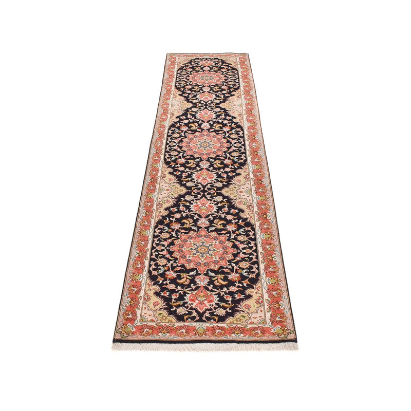 Alfombra de pasillo Alfombra Persa - Tabriz - Prima - 308 x 74 cm - azul oscuro
