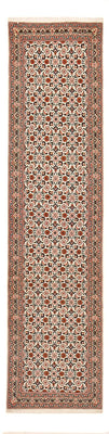 Alfombra de pasillo Alfombra Persa - Tabriz - Real - 304 x 74 cm - marrón claro