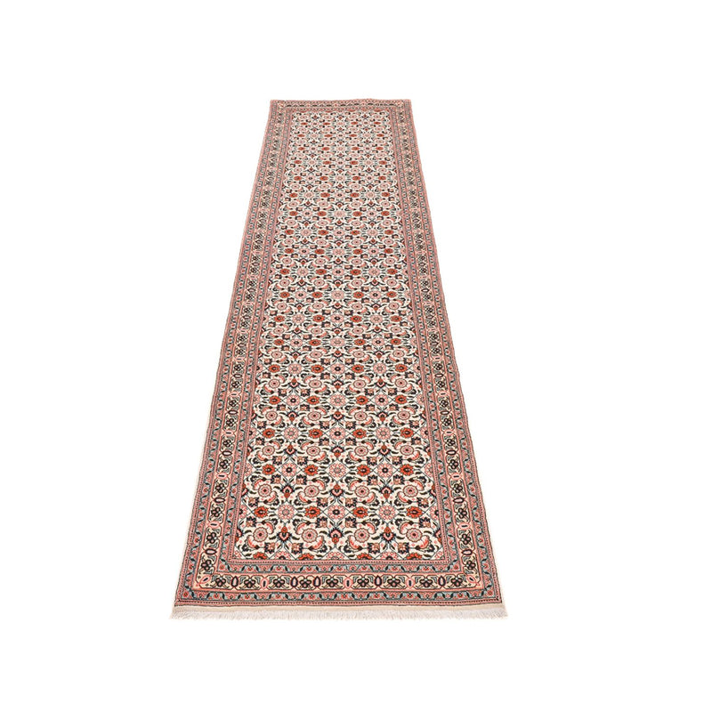 Alfombra de pasillo Alfombra Persa - Tabriz - Real - 304 x 74 cm - marrón claro