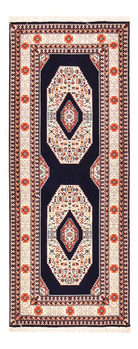 Alfombra de pasillo Alfombra Persa - Tabriz - Prima - 186 x 72 cm - azul oscuro