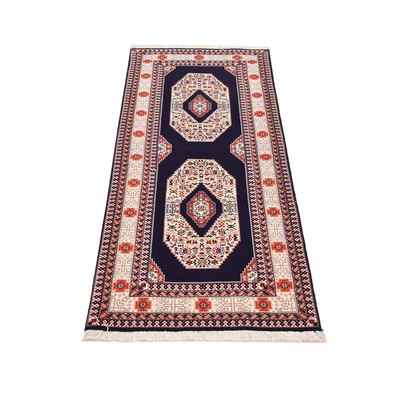 Alfombra de pasillo Alfombra Persa - Tabriz - Prima - 186 x 72 cm - azul oscuro