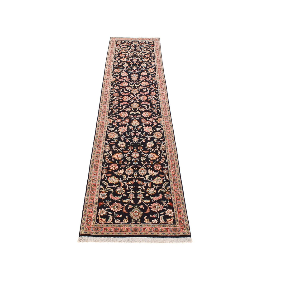 Alfombra de pasillo Alfombra Persa - Tabriz - Prima - 300 x 66 cm - azul oscuro