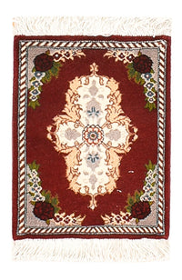 Alfombra Persa - Tabriz - Prima - 40 x 30 cm - rojo oscuro