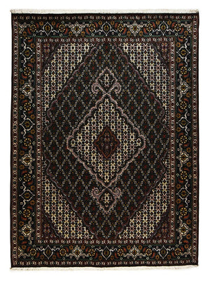 Alfombra Persa - Tabriz - Real - 208 x 150 cm - marrón oscuro