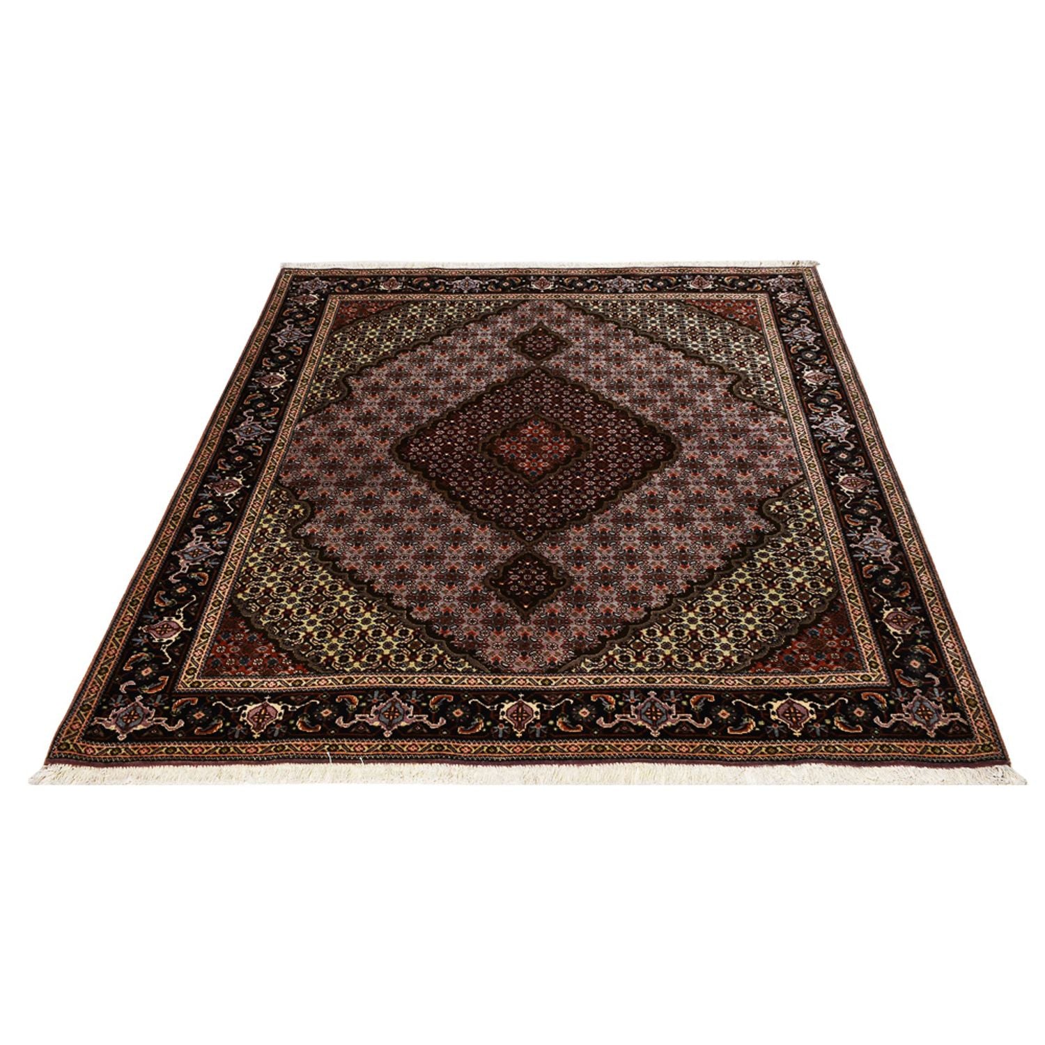 Alfombra Persa - Tabriz - Real - 197 x 156 cm - rojo claro
