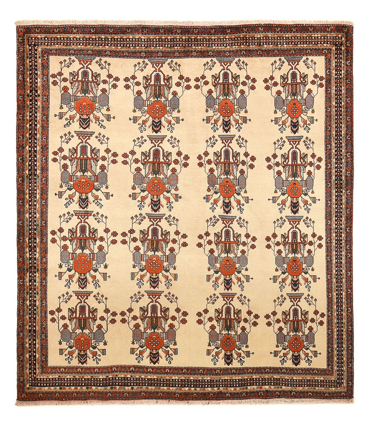 Alfombra persa - Nómada - 230 x 195 cm - beige