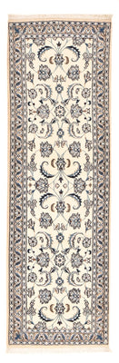 Alfombra de pasillo Alfombra Persa - Nain - Real - 196 x 61 cm - crema