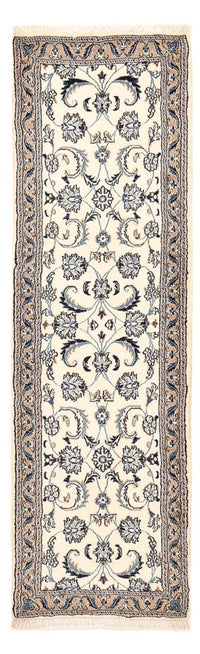 Alfombra de pasillo Alfombra Persa - Nain - Real - 195 x 58 cm - crema