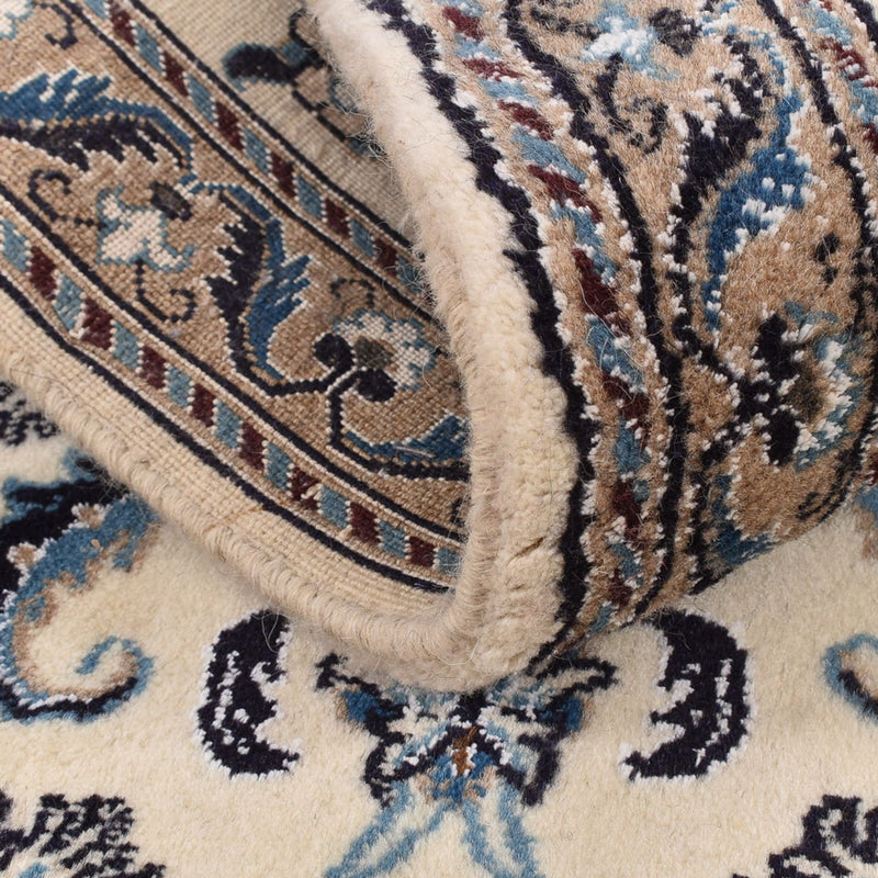 Alfombra de pasillo Alfombra Persa - Nain - Real - 195 x 58 cm - crema