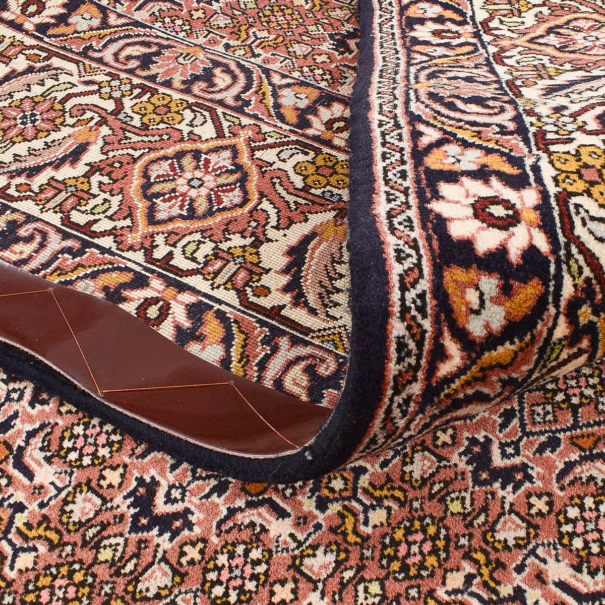 Alfombra de pasillo Alfombra persa - Bidjar - 400 x 202 cm - marrón claro