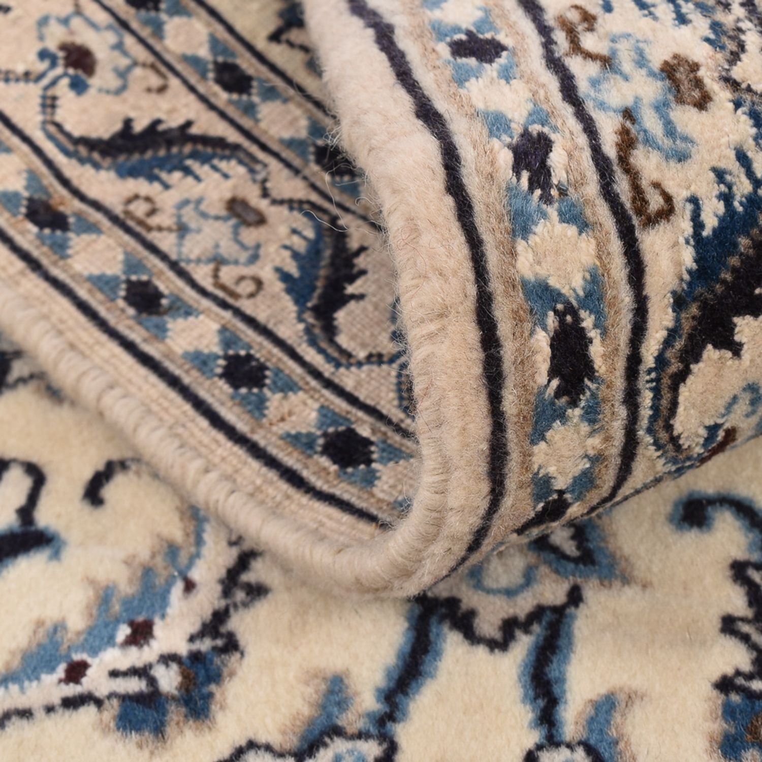 Alfombra de pasillo Alfombra Persa - Nain - Real - 192 x 61 cm - crema