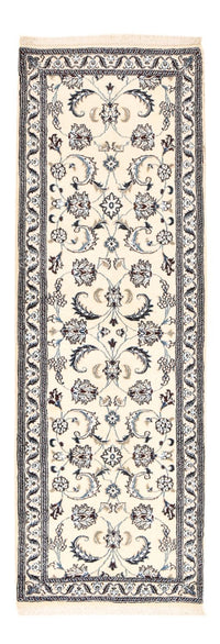 Alfombra de pasillo Alfombra Persa - Nain - Real - 202 x 63 cm - crema