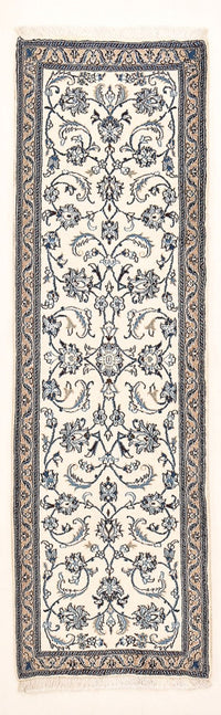 Alfombra de pasillo Alfombra Persa - Nain - Real - 190 x 60 cm - crema