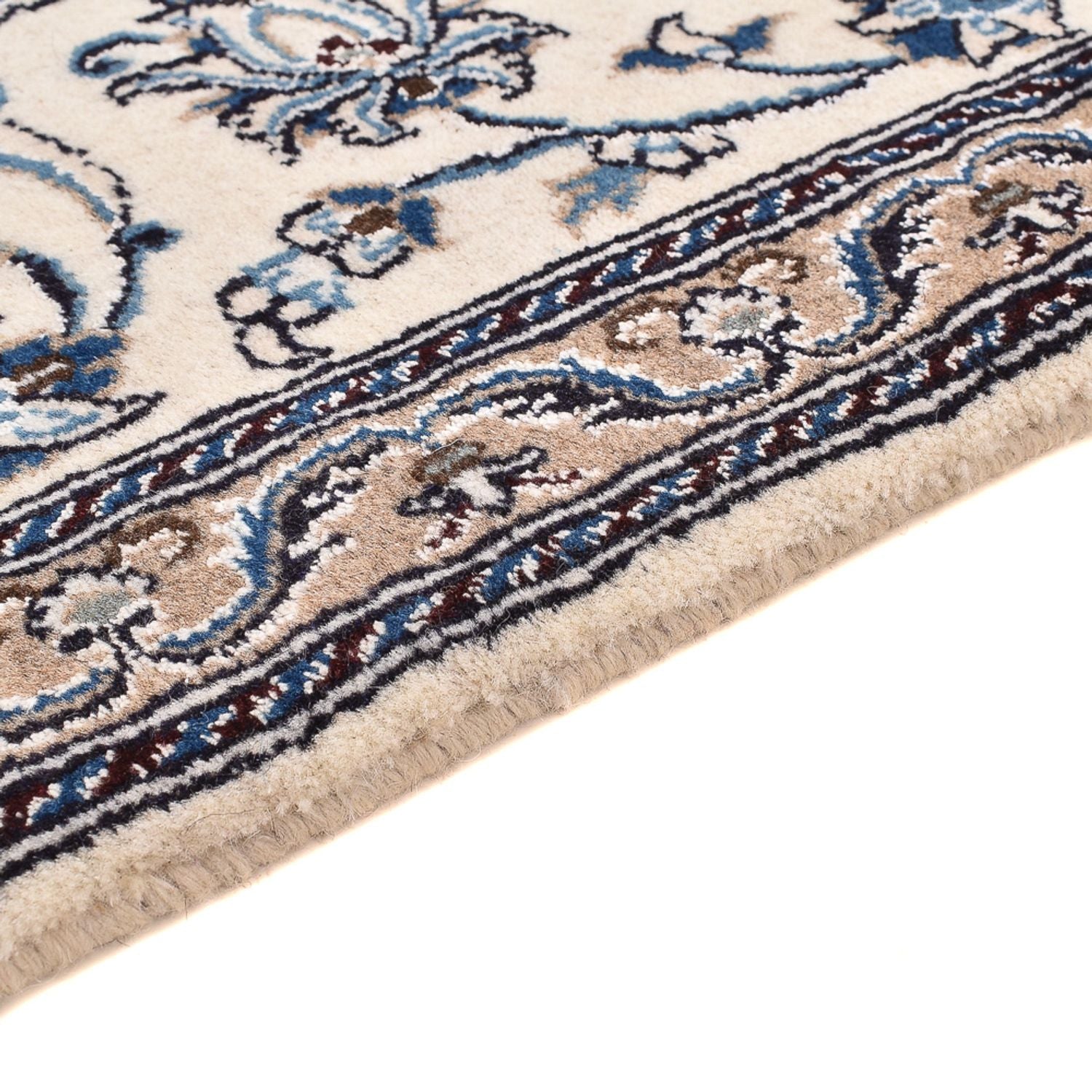 Alfombra de pasillo Alfombra Persa - Nain - Real - 190 x 60 cm - crema