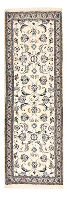 Alfombra de pasillo Alfombra Persa - Nain - Real - 188 x 60 cm - crema