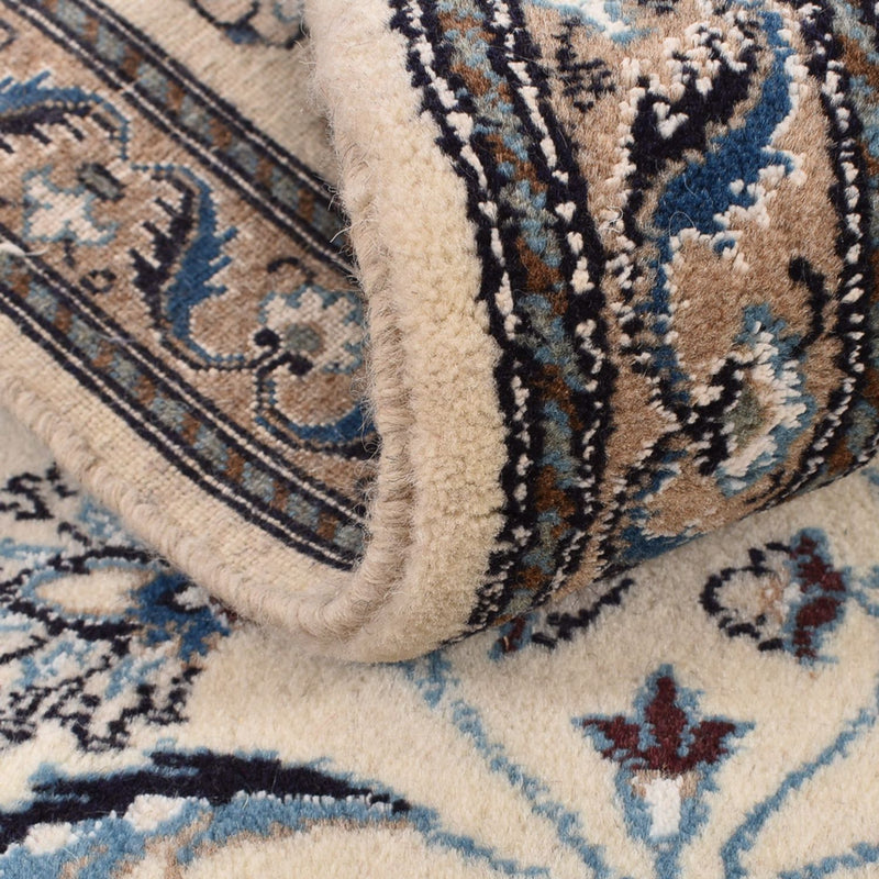 Alfombra de pasillo Alfombra Persa - Nain - Real - 188 x 60 cm - crema