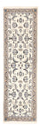 Alfombra de pasillo Alfombra Persa - Nain - Real - 198 x 59 cm - crema