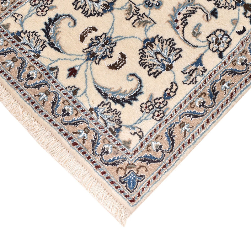 Alfombra de pasillo Alfombra Persa - Nain - Real - 198 x 59 cm - crema