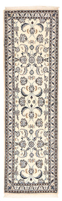 Alfombra de pasillo Alfombra Persa - Nain - Real - 195 x 57 cm - crema
