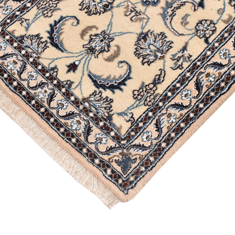 Alfombra de pasillo Alfombra Persa - Nain - Real - 195 x 57 cm - crema