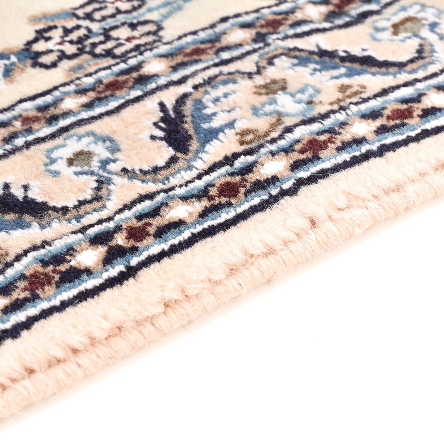 Alfombra de pasillo Alfombra Persa - Nain - Real - 195 x 57 cm - crema