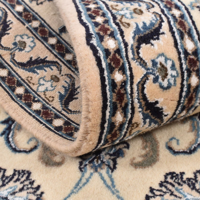 Alfombra de pasillo Alfombra Persa - Nain - Real - 195 x 57 cm - crema