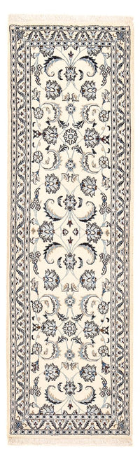 Alfombra de pasillo Alfombra Persa - Nain - Real - 192 x 58 cm - crema
