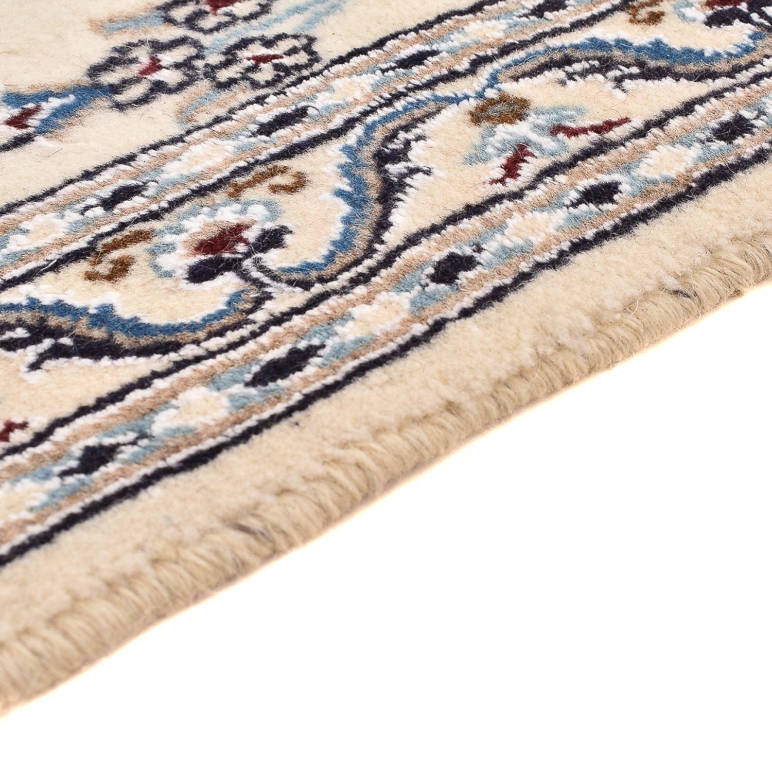 Alfombra de pasillo Alfombra Persa - Nain - Real - 192 x 58 cm - crema