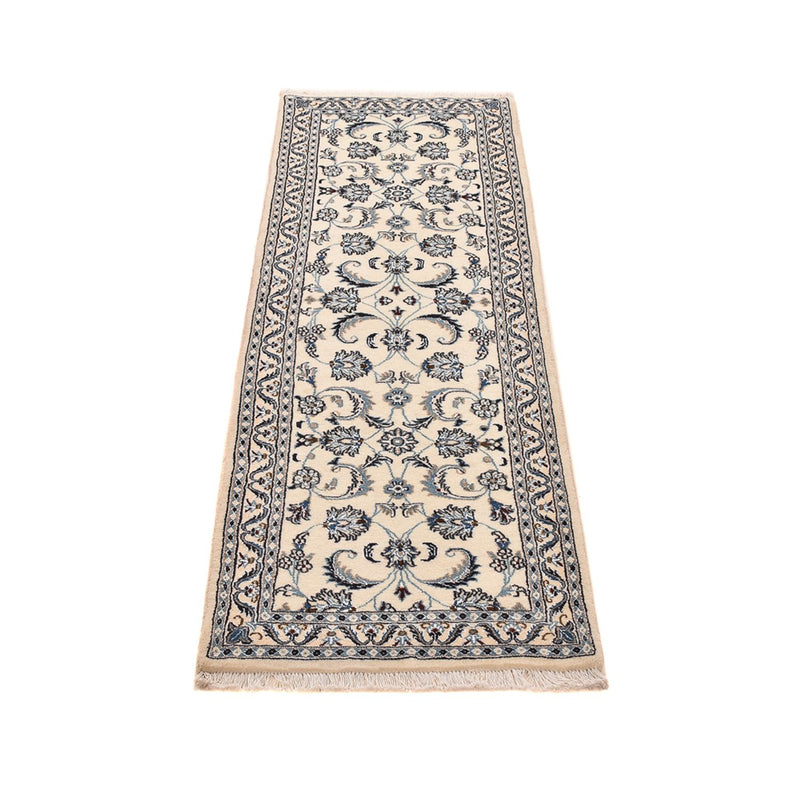 Alfombra de pasillo Alfombra Persa - Nain - Real - 192 x 58 cm - crema