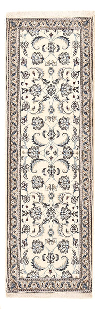 Alfombra de pasillo Alfombra Persa - Nain - Real - 193 x 62 cm - crema