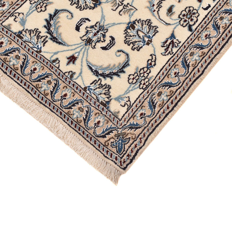 Alfombra de pasillo Alfombra Persa - Nain - Real - 193 x 62 cm - crema