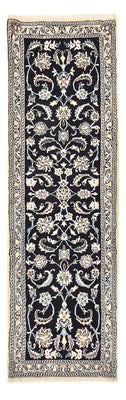 Alfombra de pasillo Alfombra Persa - Nain - Real - 203 x 62 cm - azul oscuro