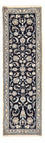 Alfombra de pasillo Alfombra Persa - Nain - Real - 203 x 62 cm - azul oscuro
