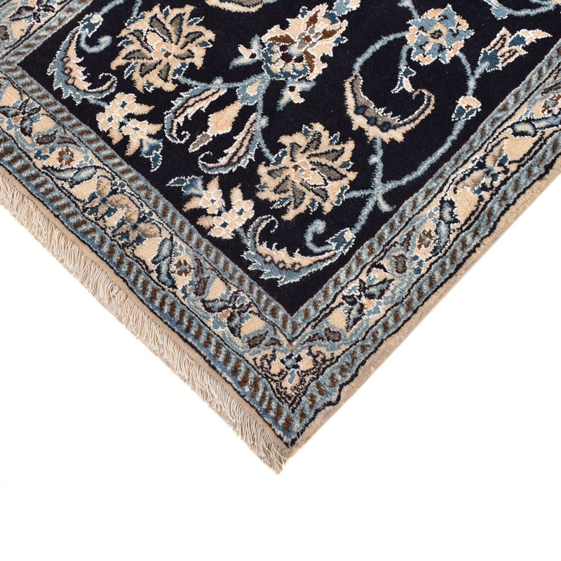 Alfombra de pasillo Alfombra Persa - Nain - Real - 203 x 62 cm - azul oscuro