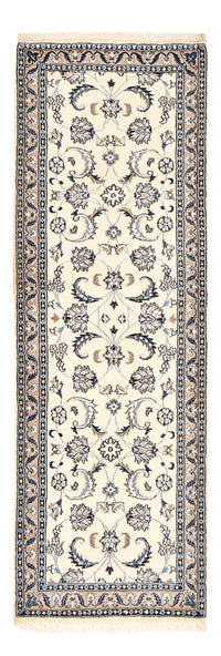 Alfombra de pasillo Alfombra Persa - Nain - Real - 197 x 64 cm - crema