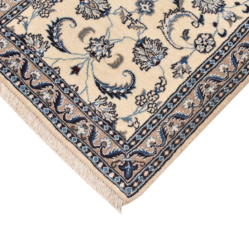 Alfombra de pasillo Alfombra Persa - Nain - Real - 197 x 64 cm - crema