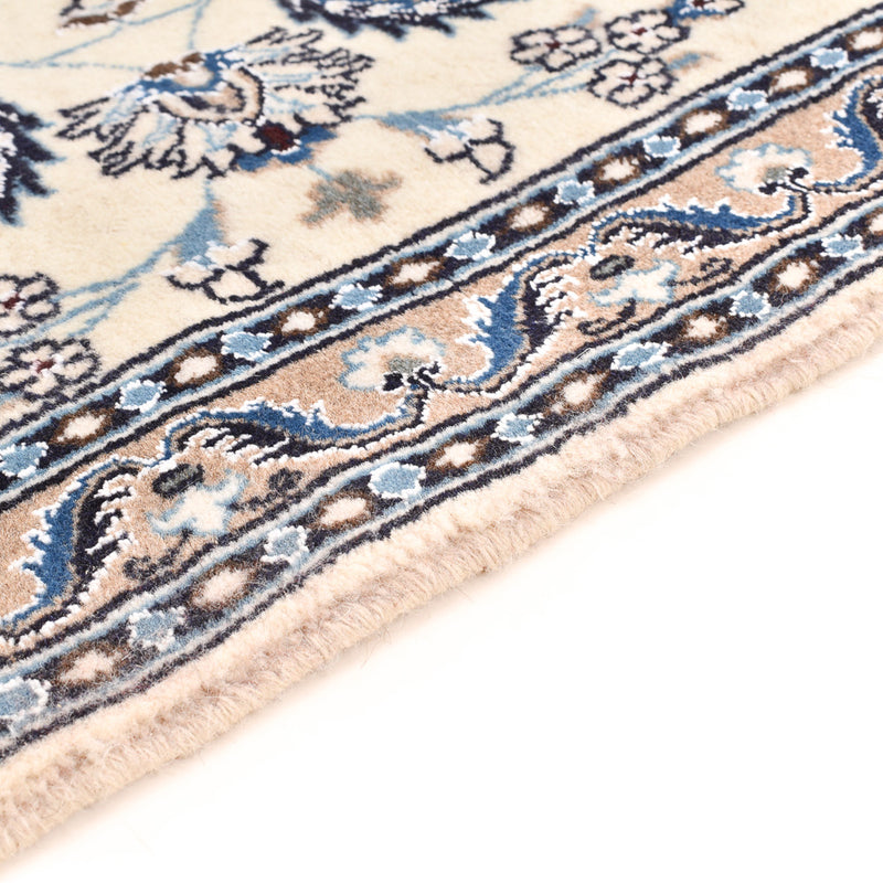 Alfombra de pasillo Alfombra Persa - Nain - Real - 197 x 64 cm - crema