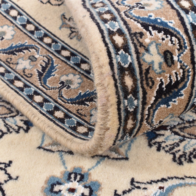 Alfombra de pasillo Alfombra Persa - Nain - Real - 197 x 64 cm - crema