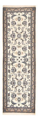 Alfombra de pasillo Alfombra Persa - Nain - Real - 202 x 63 cm - crema