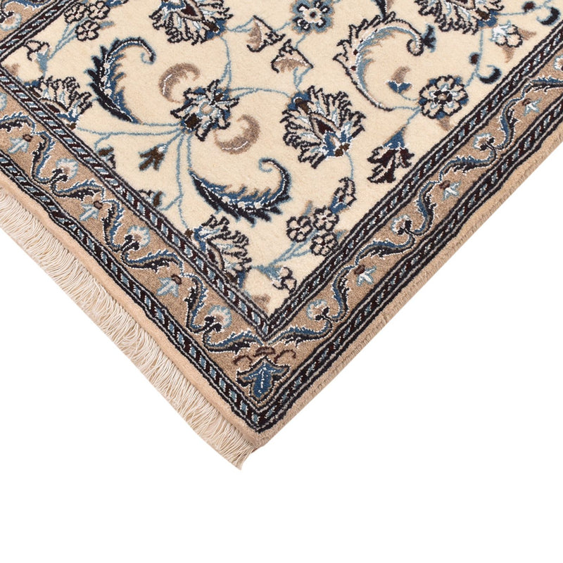 Alfombra de pasillo Alfombra Persa - Nain - Real - 202 x 63 cm - crema