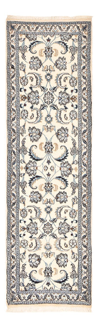 Alfombra de pasillo Alfombra Persa - Nain - Real - 198 x 58 cm - crema