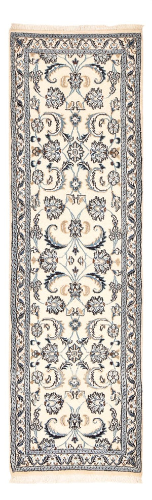 Alfombra de pasillo Alfombra Persa - Nain - Real - 198 x 58 cm - crema
