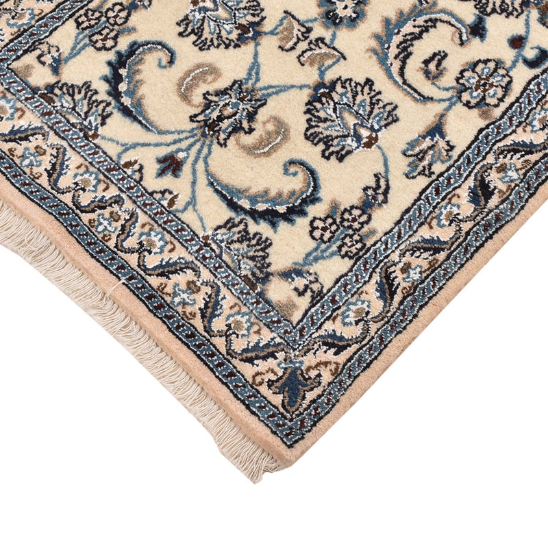 Alfombra de pasillo Alfombra Persa - Nain - Real - 198 x 58 cm - crema