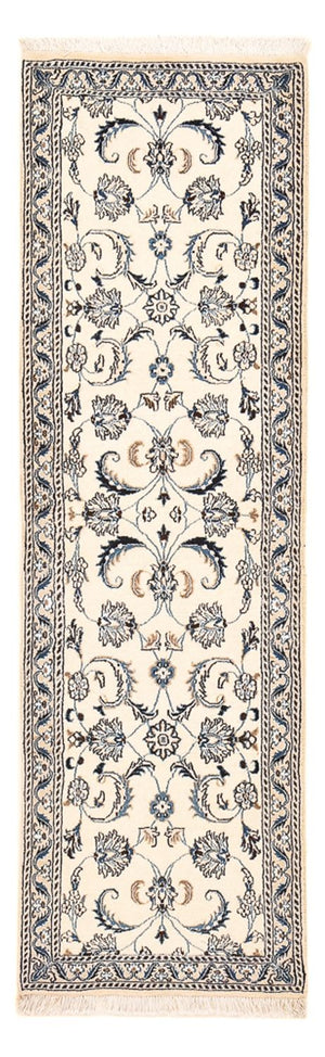Alfombra de pasillo Alfombra Persa - Nain - Real - 190 x 59 cm - crema