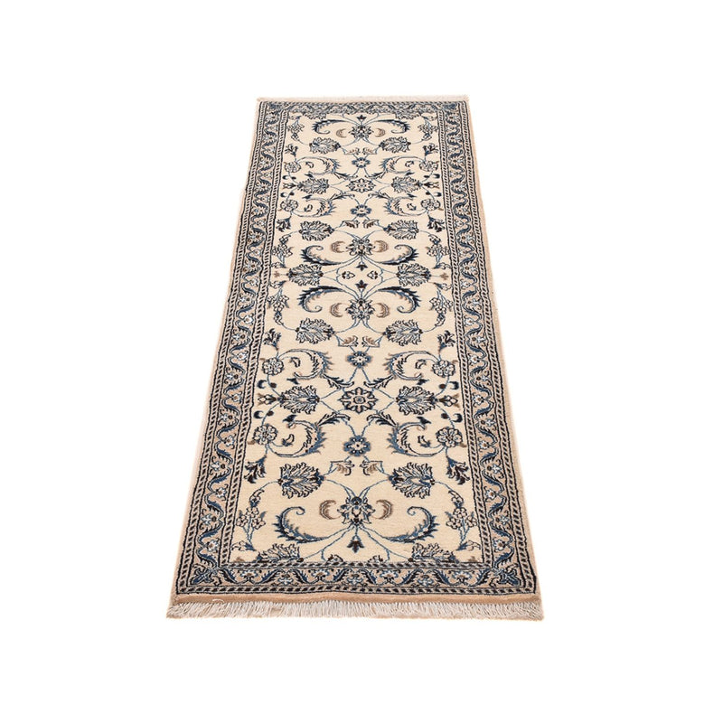 Alfombra de pasillo Alfombra Persa - Nain - Real - 190 x 59 cm - crema