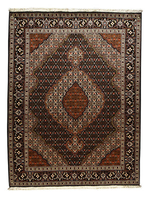 Alfombra Persa - Tabriz - Real - 205 x 153 cm - marrón oscuro