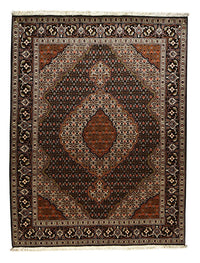 Alfombra Persa - Tabriz - Real - 205 x 153 cm - marrón oscuro