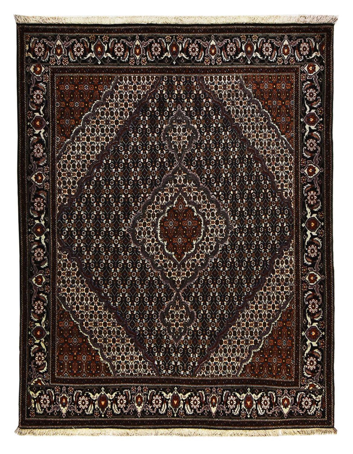 Alfombra Persa - Tabriz - Real - 206 x 158 cm - antracita