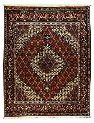 Alfombra Persa - Tabriz - Real - 200 x 155 cm - rojo oscuro