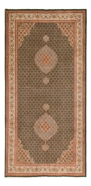 Alfombra de pasillo Alfombra Persa - Tabriz - Real - 404 x 200 cm - arena